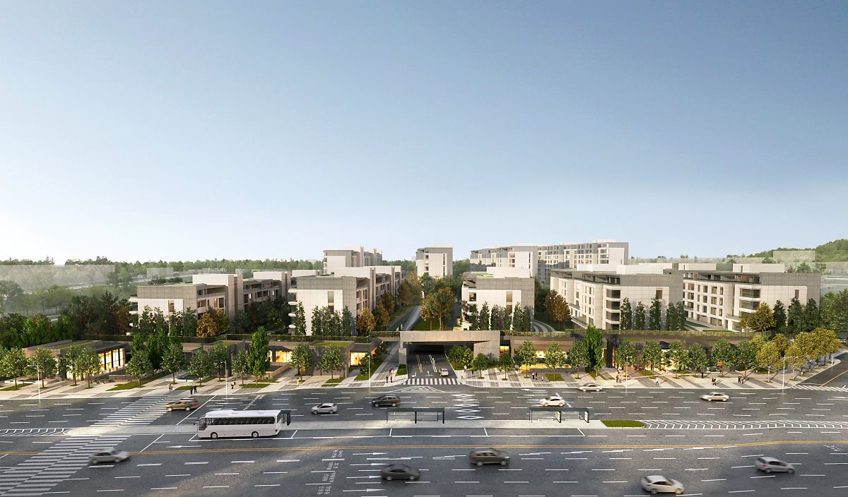 나인원한남-출입구-조감도